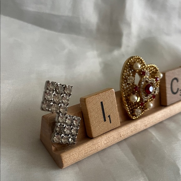 Made by me out of vintage jewelry & scrabble letters! - Picture 4 of 9